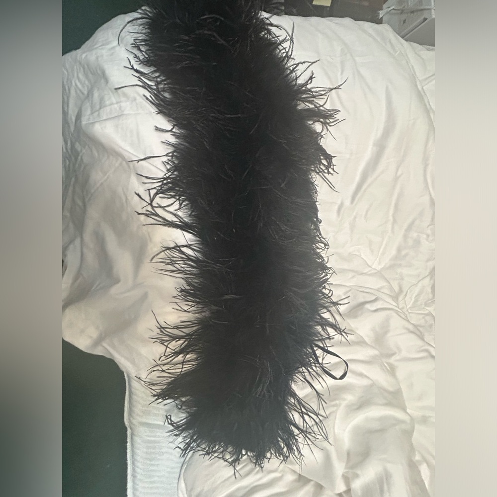Real turkey feather Bando tank top crop topp